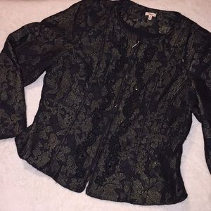 Reba lace blazer with beaded embroidery